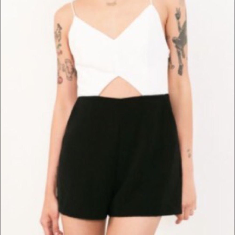 Urban outfitters cutout color block romper
